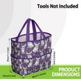 thumbnail image 3 of Garden Tool Bag,Purple French Bulldog Garden Tool Organizer,Garden Gifts,Waterproof Multi-Pocket Garden Tool Storage 11.8x5.5x11.4 Inch(Tools NOT Included), 3 of 6
