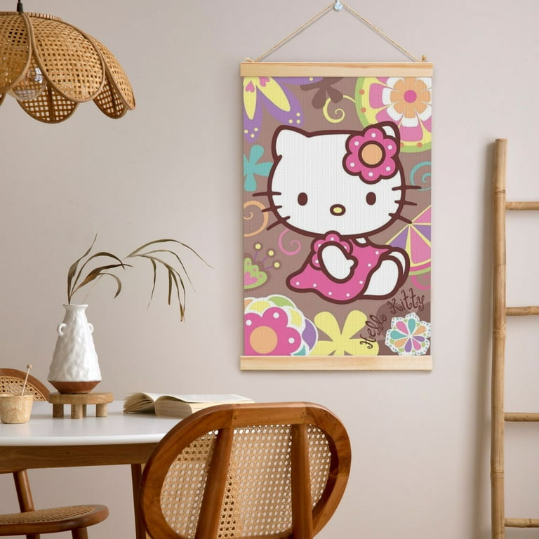 Shaft Hanging Banner Hello Kitty Poster Wall Canvas Artwork With