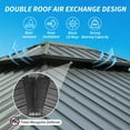 thumbnail image 4 of 12' X 14' Hardtop Gazebo, Upgraded Metal Gazebo with Drainage System, Dual-Layer Galvanized Steel Roof with Curtain and Netting, Outdoor Shelter Canopy for Patio, Garden, Backyard, Grey, 4 of 8