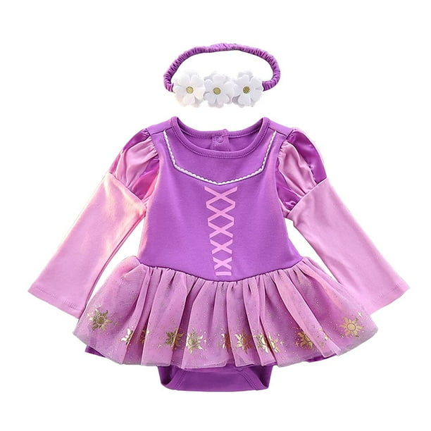 Mameluco de princesa Dressy Daisy para niñas con diadema de 6 a 9 m