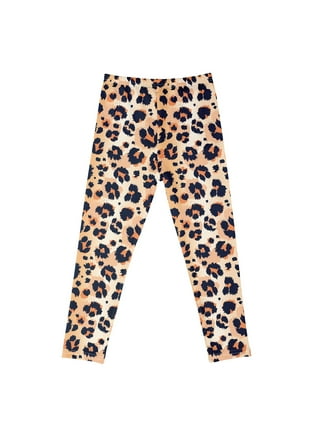 Patterned Fleece Pants - Beige/leopard print - Kids