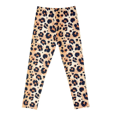 

WZHKSN Kids Toddler Baby Girls Leggings Leopard Print Mermaid Camouflage Leggings Striped Long Pants Bottom Stretch Yoga Trousers