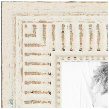 ArtToFrames 13x15 inch Old White Picture Frame, White Wood Poster Frame (4905)