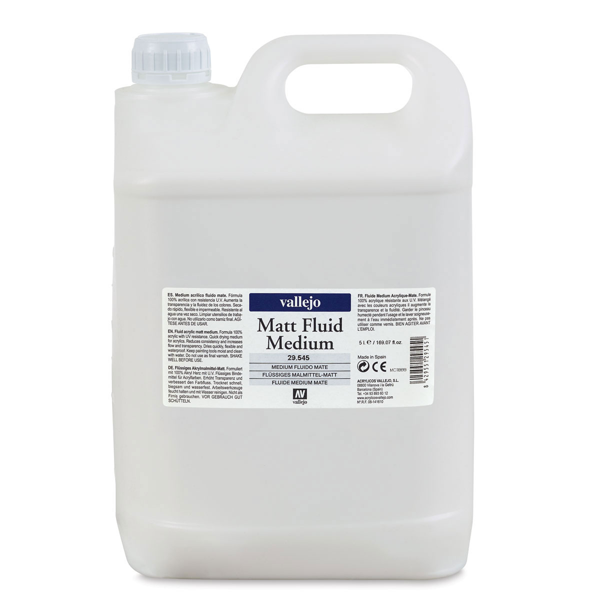 Vallejo Acrylic Fluid Medium Matte, 5 Liter