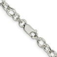 thumbnail image 3 of 925 Sterling Silver Cable Chain Styles Necklace 5.75 mm Oval 24 inch, 3 of 4