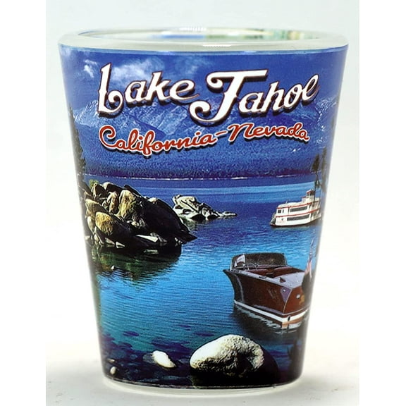 Lake Tahoe California Nevada Photo Collage Shot Glass
