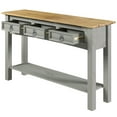 Wood Hall Table Console 3 Drawers Corona Gray | Furniture Dash ...