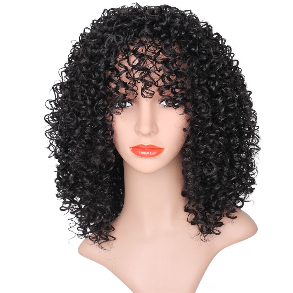 Lizheee Front Wigs For Black Women Long Curly Hair 56cm Afro Heat Hair Wigs Hair Comb