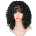 thumbnail image 3 of Lizheee Front Wigs For Black Women Long Curly Hair 56cm Afro Heat Hair Wigs Hair Comb, 3 of 5
