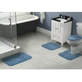 thumbnail image 2 of Garland Rug Traditional Washable Bath Rug Set, 4 Piece Set (2 Bath Rugs, Contour, & Lid) Basin Blue, 2 of 7