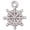 Silver, variant on Delight Jewelry Silver-tone Mini AB Crystal Ship Wheel - Navigation - Large Goldtone Crystal Initial - A - Charm Necklace, 17.5" 2"