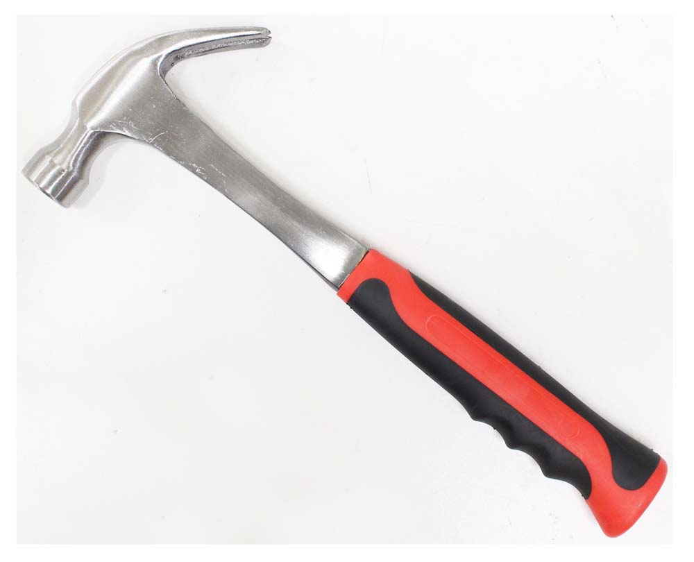 ToolUSA 16 Ounce Claw Hammer | 13" (33 cm) Length | Rubberized 7" (17.8 cm) Comfort Grip Handle | Ergonomic Design | Ideal for Construction & Demolition