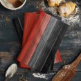 thumbnail image 6 of Red Gray Black Kitchen Towels Set of 3, Water Absorbent Dish Towel, Vintage Country Gradient Wooden Grain Decorative Hand Towels - Quick Drying Cloth for Cooking Baking, 18x28 Inch, 6 of 8