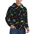 thumbnail image 2 of Lsque Gamepads Pattern Casual Men's Hoodie,Hooded Sweatshirt with Kangaroo Pocket,Pullover Hoodie-X-Large, 2 of 7
