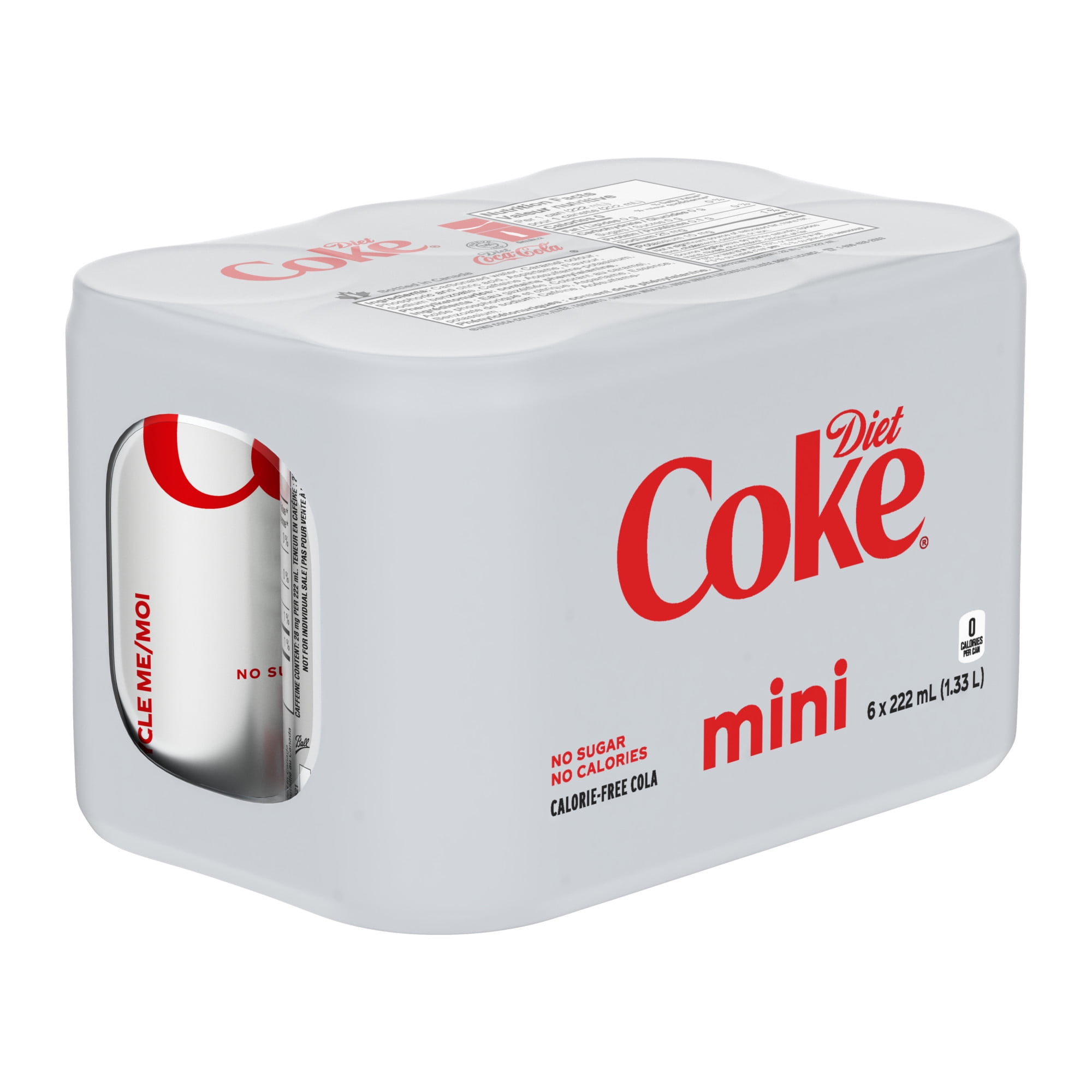 Diet Coke 222mL Mini-Cans 6 Pack, 6 x 222 mL