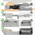 thumbnail image 3 of AECOJOY Sofa Bed, 38" Extra-Wide 3-in-1 Convertible Pull-Out Single Sofa with Adjustable Backrest and Cup Holder, Light Grey, 3 of 11