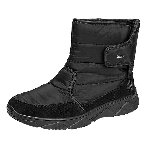 adviicd Boots for Men Men's Insulated Waterproof Snow Boots Warm Fleece Lined Outdoor Winter Boot (Black,8.5)