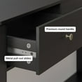 thumbnail image 2 of Aiho Console Table with 3 Drawers, Wood Entryway Table with Storage Shelf, Sofa Tables Narrow Long for Living Room, Entryway, Hallway, Foyer - Black, 2 of 8