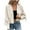 Beige, variant on Kaemgyyd Cardigan Sweaters for Women Casual Fashion Long Sleeve Open Front Knit Cropped Coats Hollow out Tie up Outerwear