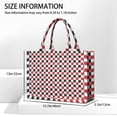thumbnail image 3 of Large Capacity Tote Bag,Red Black White Checkered Pattern Handbag Fashion Luxury Tote Bag,15.7"x13"x 5.1" Inches,Laptop Compatible, 3 of 6