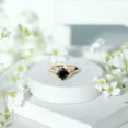 thumbnail image 4 of Princess Cut Lab Grown Black Diamond Ring with Diamond for Women (6 MM), 14K Yellow Gold, US 5.50, 4 of 7