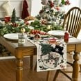 thumbnail image 4 of Snowman Gingerbread Xmas Pine Merry Christmas Table Runner, Seasonal Winter Kitchen Dining Table Decoration for Home Party Decor 13x48 Inch, 4 of 6