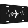 thumbnail image 3 of Airplane Pilot Heartbeat Car Plate Aluminum Metal Durable Standard Car Plate 6 X 12 Inch, 3 of 9