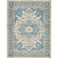 thumbnail image 1 of Unique Loom Salzburg Oriental Inspired Border Rug 9' x 12' Rectangle Beige/Blue, 1 of 2