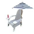 thumbnail image 5 of Resenkos Indoor/Outdoor Wood Adirondack Chair, Polywood Adirondack Chair with Hole to Hold Umbrella on The Arm, White, 5 of 8