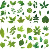 8 Sheets Leaf Wall Stickers Green Plant Window Clings Waterproof Self Adhesive Vinyl Wall Decals Peel and Stick