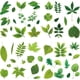 thumbnail image 1 of 8 hojas de pegatinas de pared de hojas verdes para ventanas, vinilos autoadhesivos impermeables para despegar y pegar., 1 of 9