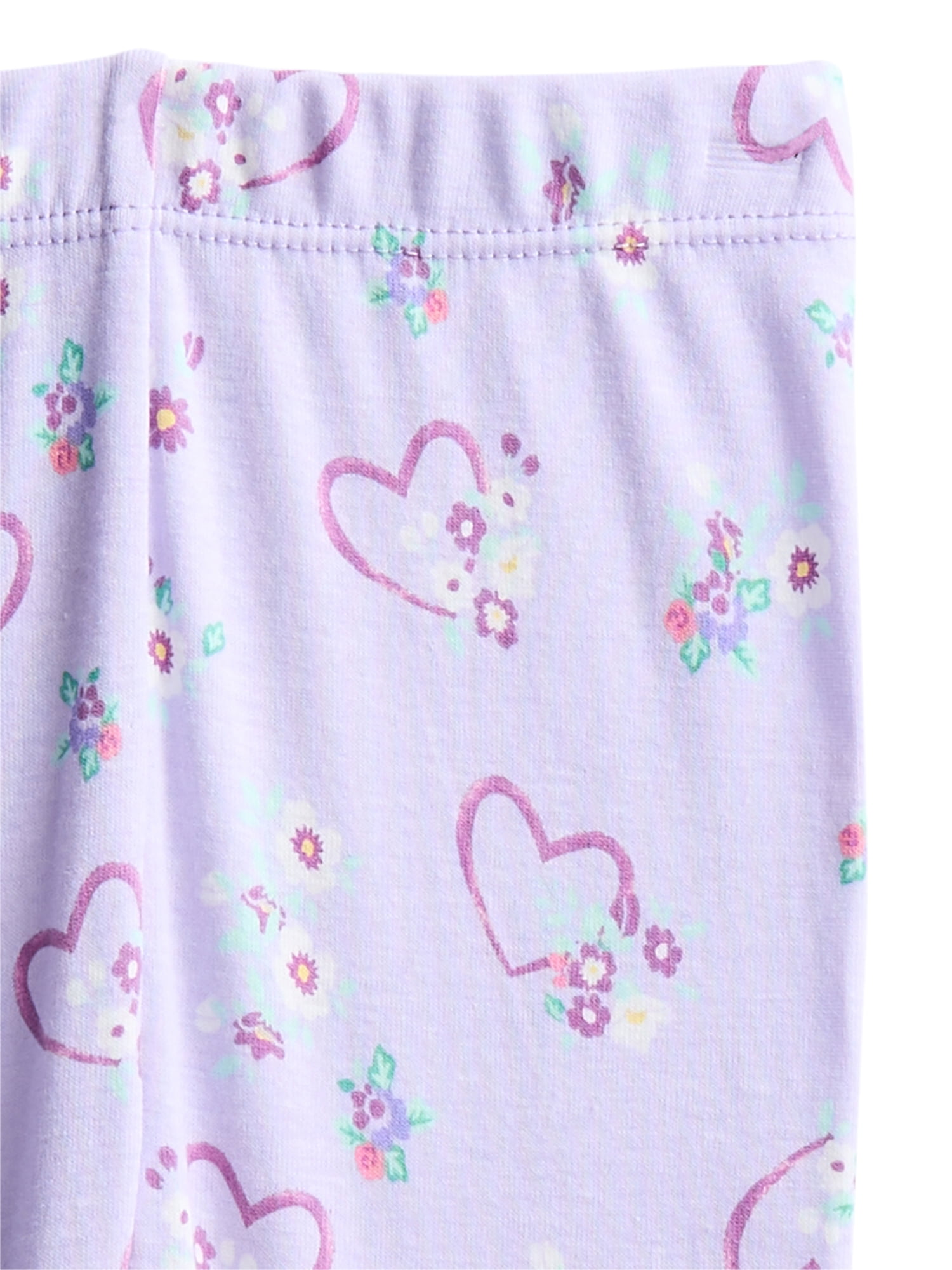 Wonder Nation Toddler Girls Short Sleeve Top, Pants and Shorts Pajama Sleep Set, 3-Piece, Sizes 12M-5T