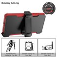 thumbnail image 6 of TASHHAR Samsung Galaxy S24 Plus Case with Belt Clip Holster Military Grade Heavy Duty Protection 3 in 1 Shockproof Armor Rugged Durable Detachable for Galaxy S24 Plus Phone - Red+Black, 6 of 9