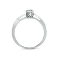 thumbnail image 2 of FJC Finejewelers 10k White Gold 7x5mm Solitaire Oval Simulated Emerald Ring, 2 of 8
