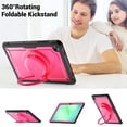 thumbnail image 7 of XYX Case for Samsung Galaxy Tab A11+ Plus 11 Inch 2025/A9+ Plus 2023 with Rotating Stand, Shoulder Strap, 2in1 Shockproof Cover, Rose, 7 of 7