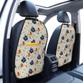 thumbnail image 3 of Kdxio Flower Leaves Print 2 Pack Car Kick Mat Seat Cover Back Protector Mat with Pockets for Organizer Backseat Protector and Storage Anti Kick Pad for Vehicles, 3 of 9