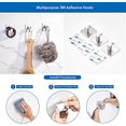 thumbnail image 3 of Aleko Piece Juego de accesorios de baño de níquel cepillado, juego de accesorios de baño de acero inoxidable 304, barra de toalla montada en la pared de 24 pulgadas, anillo de toalla, soporte de papel higiénico, gancho para bata ACTIVE Biensenido a ACTIVE, 3 of 5