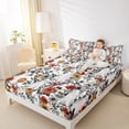 thumbnail image 2 of Castle Fairy Ghost Skull 4-Piece Full Size Sheets,Floral Pumpkin Bed Sheets,Happy Halloween Lightweight Sheet Sets,Breathable Festival Home Decor, 2 of 7