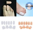 thumbnail image 2 of 10x Silicone Toe Sleeves s Wraps Cushions Separators for Corn Calluse , White A, 2 of 8