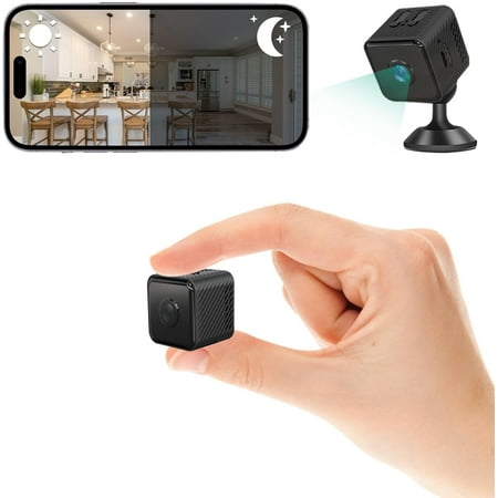 Mini Spy Camera WiFi Hidden Camera Night Vision 4K HD Spy Cam for Home Security Easy to Set Wireless Indoor Smallest Camera with Motion Detection IP Camera Remote Viewing
