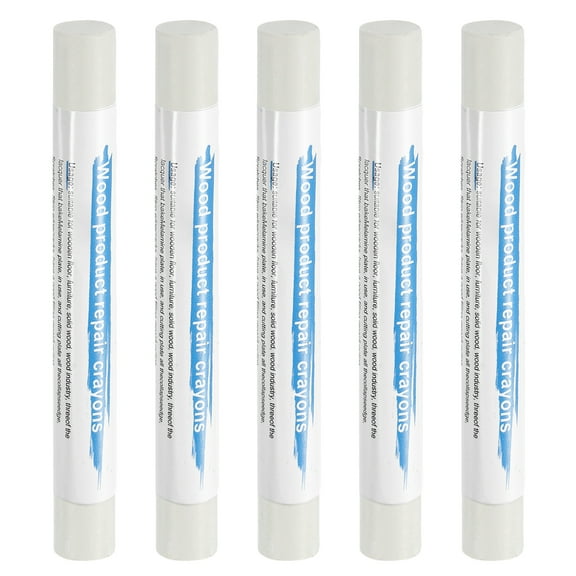 Uxcell 5pcs Wood Filler Sticks Wooden Wax Touch Up Furniture Repair Crayons for Scratch Cracks Hole Table Wood Floor, Soft Beige