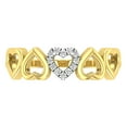 thumbnail image 2 of Dazzlingrock Collection Round White Diamond Five Hearts Promise Engagement Ring for Women (0.05 ctw, Color I-J, Clarity I2-I3) in 10K Yellow Gold, Size 7.5, 2 of 6