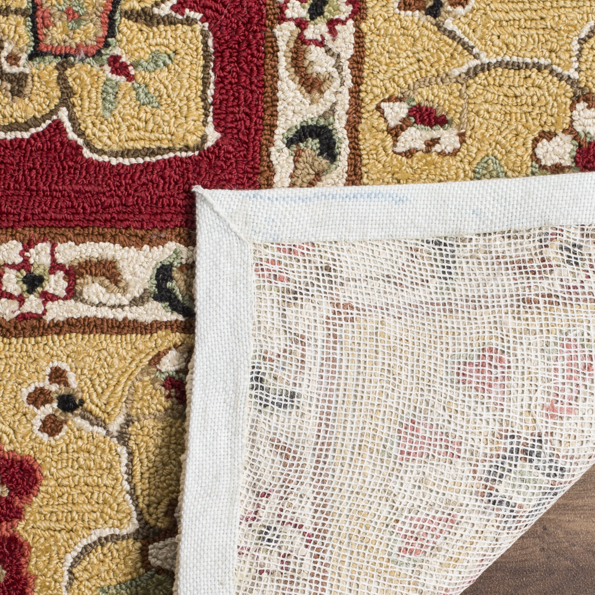 Safavieh Easy Care Todor Medallion Area Rug, Creme/Red, 4' x 6'