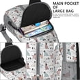 thumbnail image 3 of Geometric dog pattern Abstract dog art Minimalist dog design Print Crossbody Daypack Travel Daypack, Adjustable Shoulder Strap, Lightweight and Durable, Fashionable appearance, Ideal for short trips,, 3 of 3