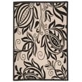 thumbnail image 2 of Safavieh Courtyard Crystal Floral Indoor/Outdoor Area Rug, Sand/Black, 4' x 5'7", 2 of 13
