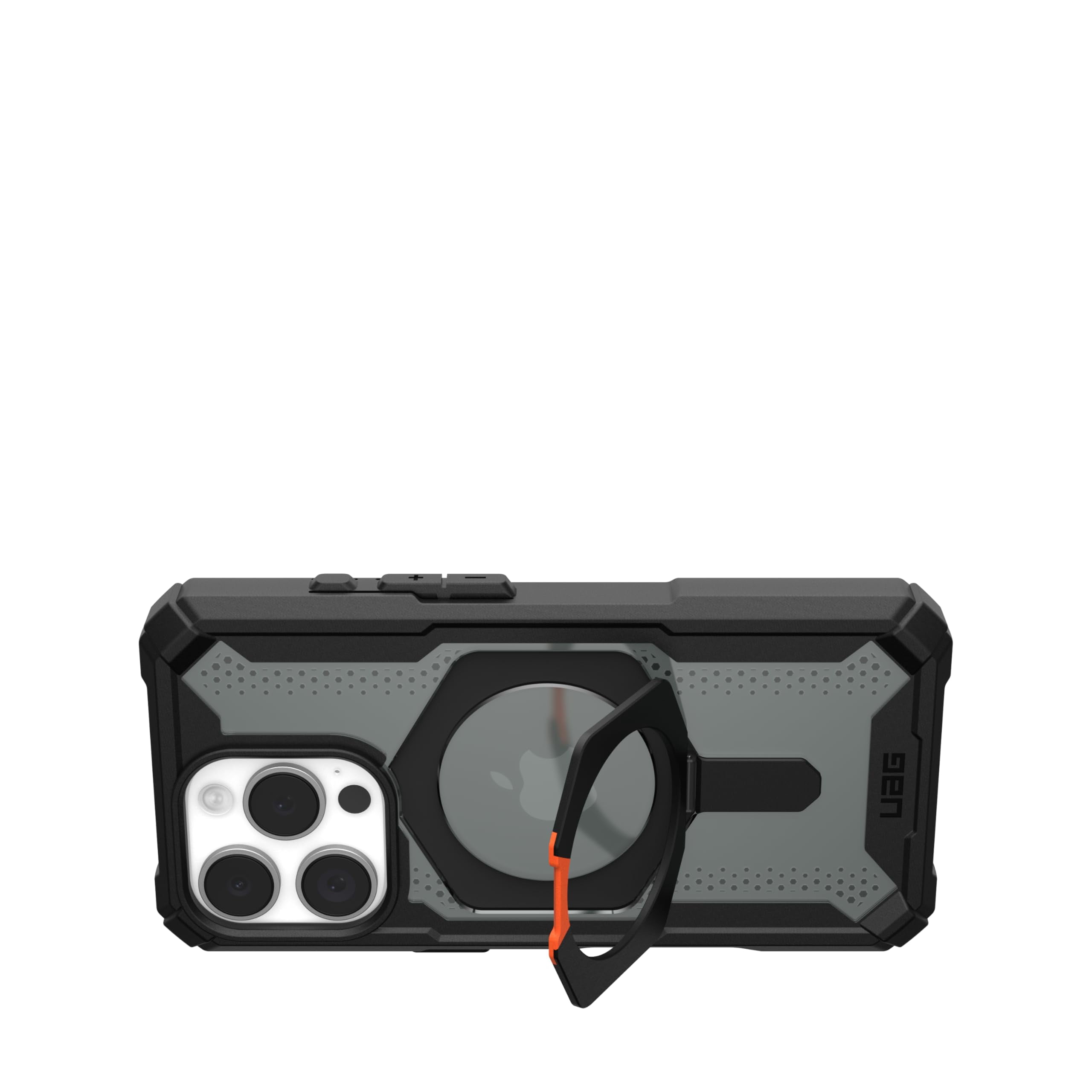 UAG iPhone 16 Pro Case 6.3" Plasma XTE - Compatible with MagSafe Charging & Kickstand Rugged Shockproof Anti-Slip Military Grade Protective Cover, Black/Orange
