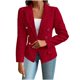 thumbnail image 2 of Blazer de mujer de moda de color sólido de manga larga con botones, chaqueta de traje para mujer, 2 of 7