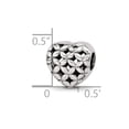 thumbnail image 4 of 925 Sterling Silver Polished Oxidized Reflections Love Heart Bead Charm 10x10.91mm Wide Pendant Necklace for Women, 4 of 5