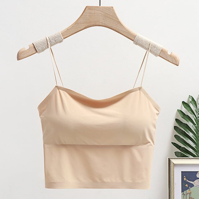 Camisola interior de seda de hielo con espalda hermosa, ropa interior deportiva anti-correr que no deja marcas para mujer, estilo coreano, con almohadilla para el pecho para verano
