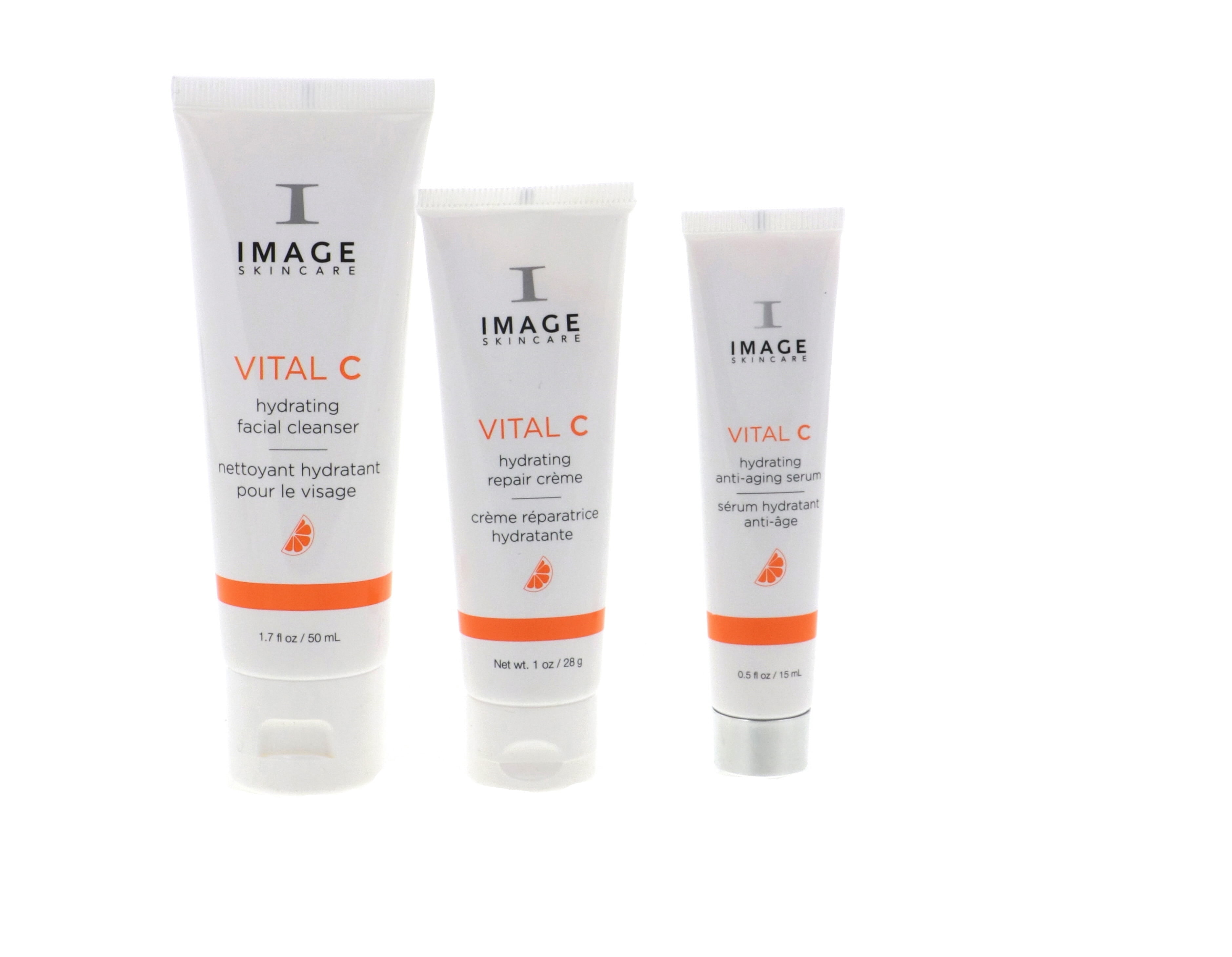 Image Skincare Vital Hydration Kit (Facial Cleanser, 1.7 oz, Anti-Aging Serum, 0.5 oz, Repair Creme, 1 oz)